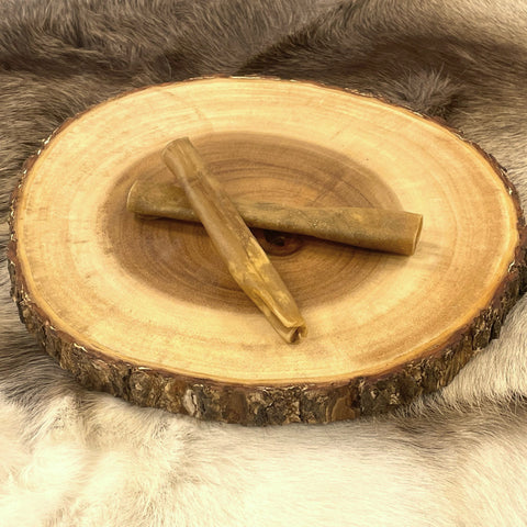Moose skin chewing bones