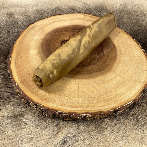 Moose skin chewing bones
