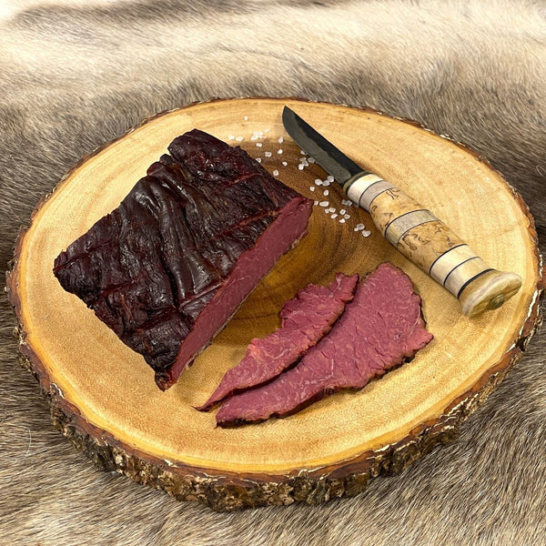 Hot-smoked moose roast
