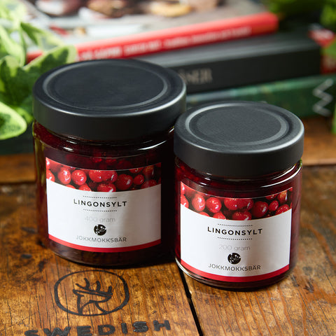 Lingonberry jam with high berry content
