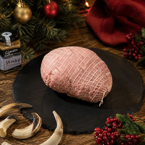 Wild boar Christmas ham