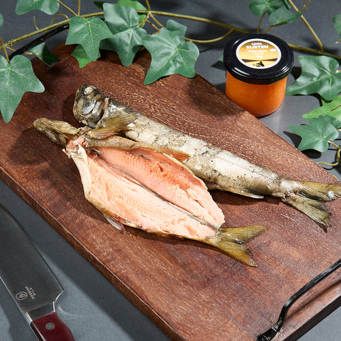 Wild caught hot-smoked Arctic char