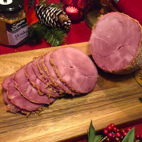 Wild boar Christmas ham