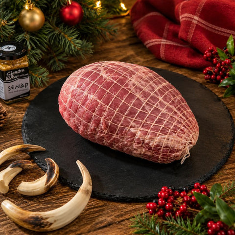 Wild boar Christmas ham