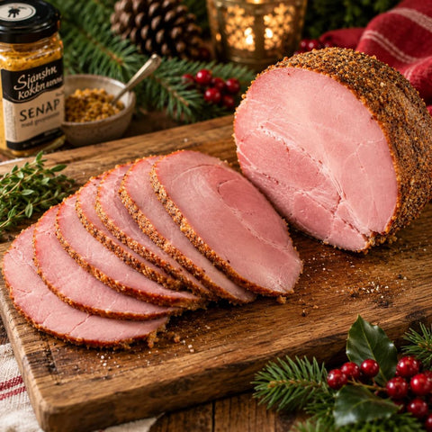 Wild boar Christmas ham