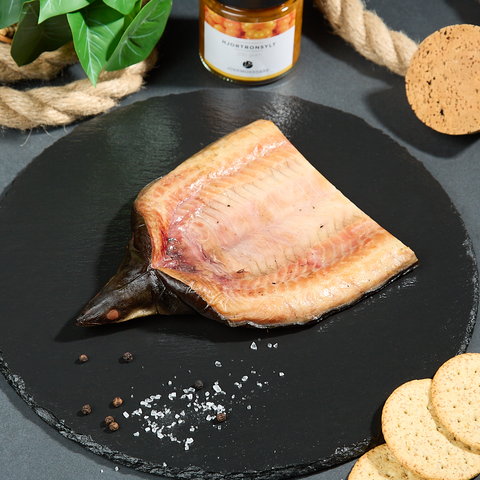 Flat smoked eel - with head