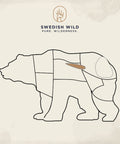 Styckschema för björn meat mapping bear filé fillet